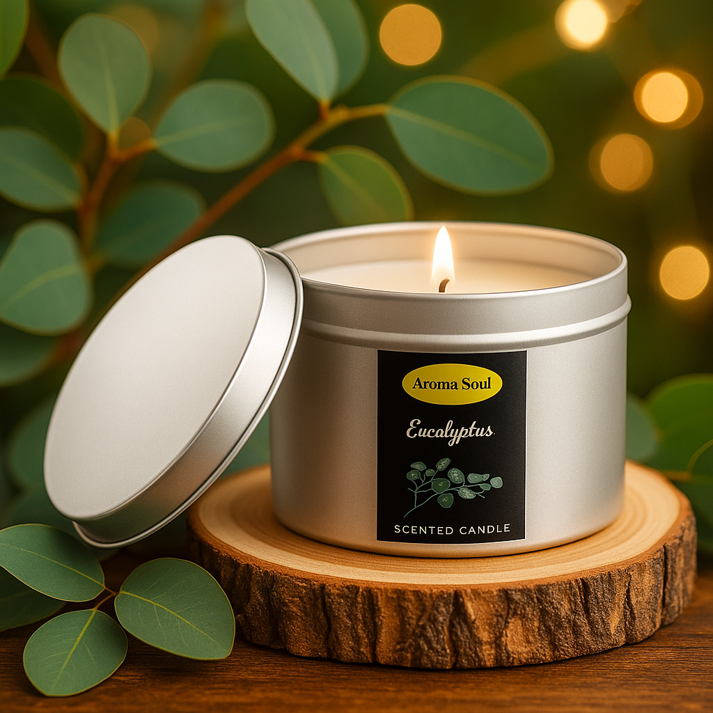 Aromatherapy candle with essential oils